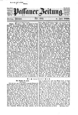 Passauer Zeitung Freitag 6. Juli 1860