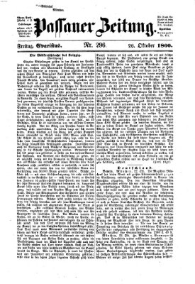Passauer Zeitung Freitag 26. Oktober 1860