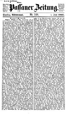 Passauer Zeitung Samstag 1. Juni 1861