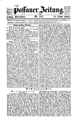 Passauer Zeitung Samstag 26. Oktober 1861