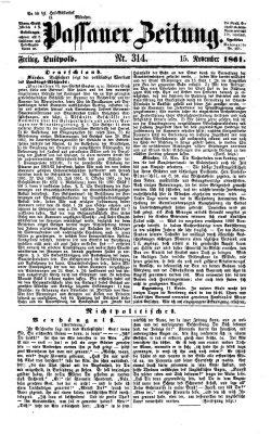 Passauer Zeitung Freitag 15. November 1861