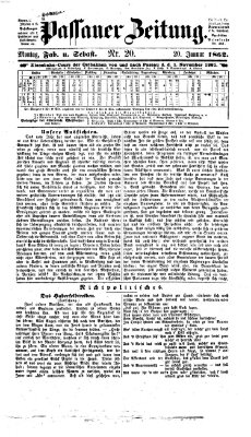 Passauer Zeitung Montag 20. Januar 1862