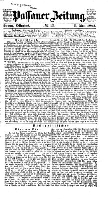 Passauer Zeitung Dienstag 13. Januar 1863