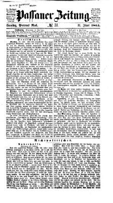 Passauer Zeitung Samstag 31. Januar 1863