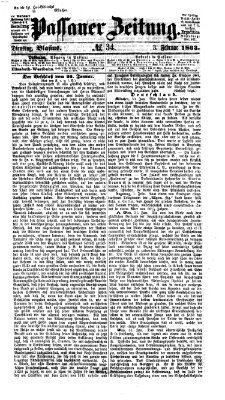 Passauer Zeitung Dienstag 3. Februar 1863