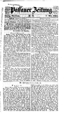 Passauer Zeitung Dienstag 17. März 1863