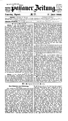Passauer Zeitung Donnerstag 21. Januar 1864