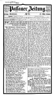 Passauer Zeitung Freitag 25. März 1864