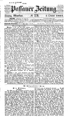 Passauer Zeitung Sonntag 9. Oktober 1864