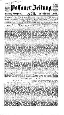 Passauer Zeitung Dienstag 15. November 1864