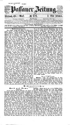 Passauer Zeitung Mittwoch 3. Mai 1865