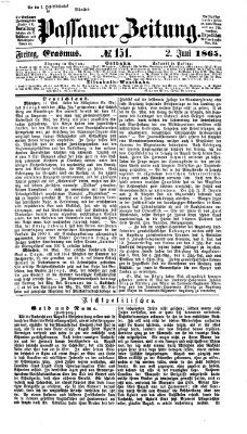 Passauer Zeitung Freitag 2. Juni 1865