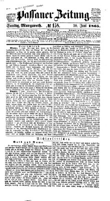 Passauer Zeitung Samstag 10. Juni 1865