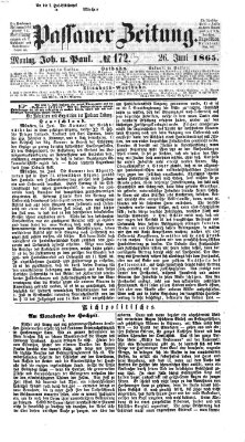 Passauer Zeitung Montag 26. Juni 1865