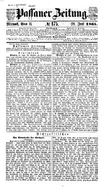 Passauer Zeitung Mittwoch 28. Juni 1865