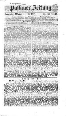 Passauer Zeitung Donnerstag 20. Juli 1865