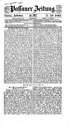 Passauer Zeitung Dienstag 25. Juli 1865