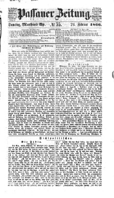 Passauer Zeitung Samstag 24. Februar 1866