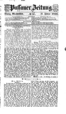 Passauer Zeitung Montag 26. Februar 1866