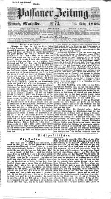 Passauer Zeitung Mittwoch 14. März 1866
