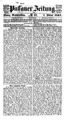 Passauer Zeitung Montag 11. Februar 1867