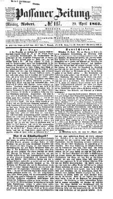 Passauer Zeitung Montag 29. April 1867