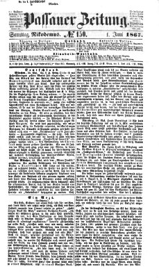 Passauer Zeitung Samstag 1. Juni 1867