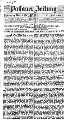 Passauer Zeitung Donnerstag 13. Juni 1867