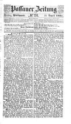 Passauer Zeitung Freitag 23. August 1867