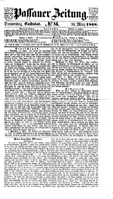 Passauer Zeitung Donnerstag 26. März 1868