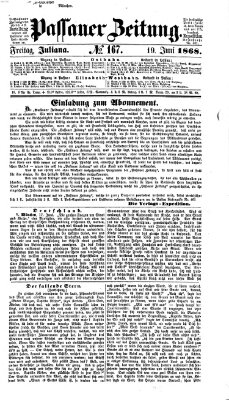 Passauer Zeitung Freitag 19. Juni 1868
