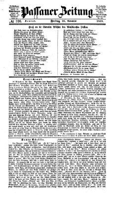 Passauer Zeitung Freitag 26. November 1869