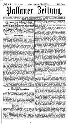 Passauer Zeitung Samstag 15. Januar 1870