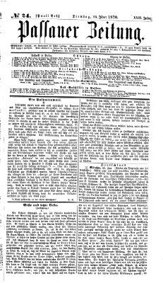 Passauer Zeitung Dienstag 25. Januar 1870