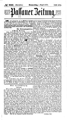 Passauer Zeitung Donnerstag 4. August 1870