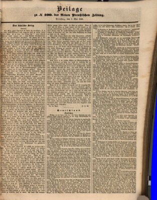 Neue preußische Zeitung Dienstag 1. Mai 1849