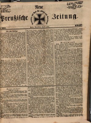 Neue preußische Zeitung Samstag 9. Juni 1849