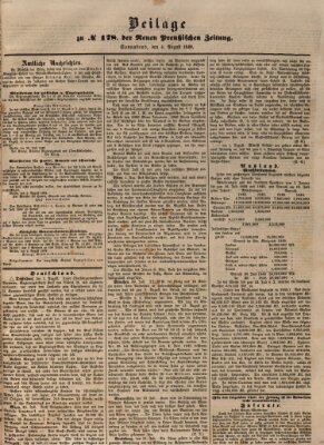 Neue preußische Zeitung Samstag 4. August 1849