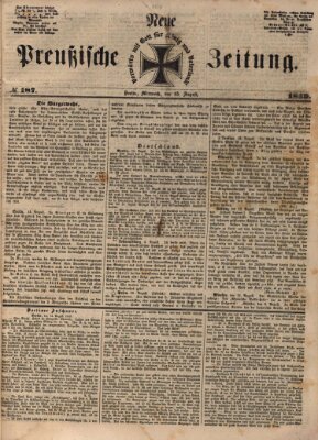 Neue preußische Zeitung Mittwoch 15. August 1849
