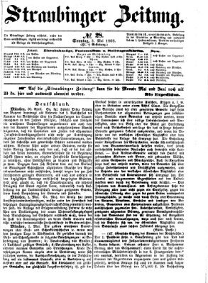 Straubinger Zeitung Sonntag 3. Mai 1868