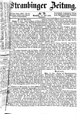 Straubinger Zeitung Samstag 27. Juni 1868