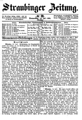 Straubinger Zeitung Donnerstag 16. Juli 1868