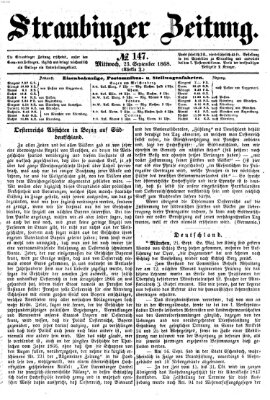 Straubinger Zeitung Mittwoch 23. September 1868
