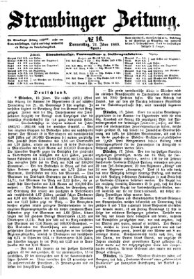 Straubinger Zeitung Donnerstag 21. Januar 1869