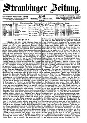 Straubinger Zeitung Samstag 27. Februar 1869