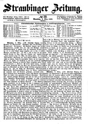 Straubinger Zeitung Samstag 6. März 1869