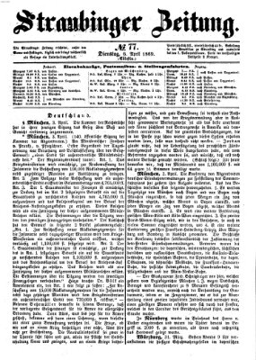 Straubinger Zeitung Dienstag 6. April 1869