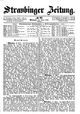 Straubinger Zeitung Mittwoch 28. April 1869