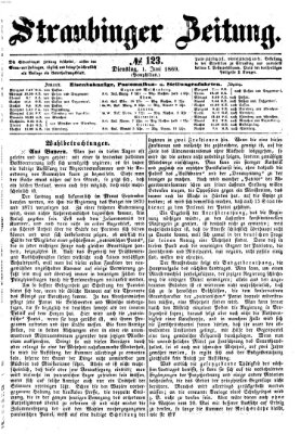 Straubinger Zeitung Dienstag 1. Juni 1869