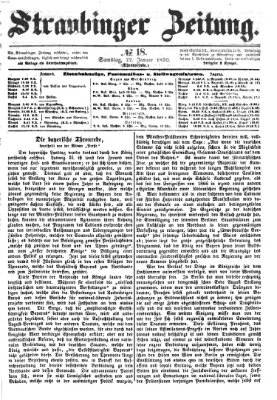 Straubinger Zeitung Samstag 22. Januar 1870